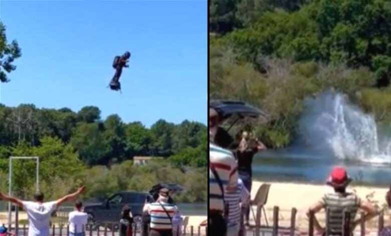 "الرجل الطائر" ينجو من الموت بأعجوبة... فيديو يوثّق سقوطه عن ارتفاع 15 متراً!