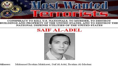 واشنطن تؤكد تزّعم سيف العدل المصري للتنظيم بإيران 