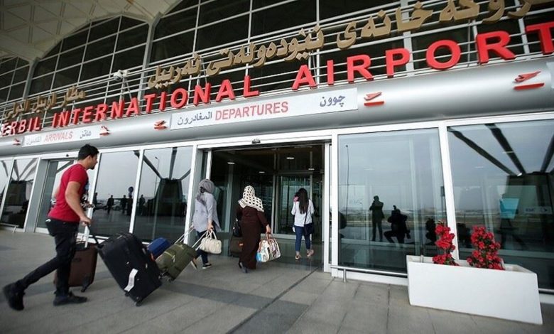 توقف العمل في مطار أربيل بعد إسقاط مسيرة ملغومة