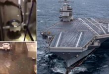 مياه الصرف الصحي تشل أحدث حاملة طائرات أمريكية