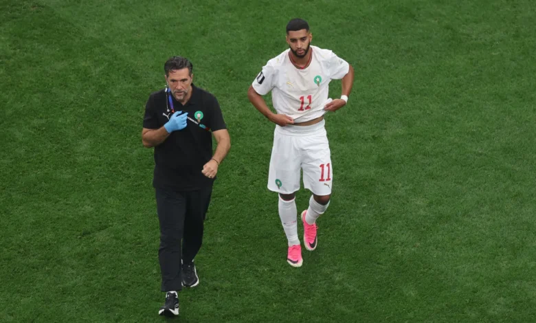 إصابة إسماعيل صيباري تثير القلق قبل مواجهة المغرب وفرنسا في ربع نهائي كأس العالم